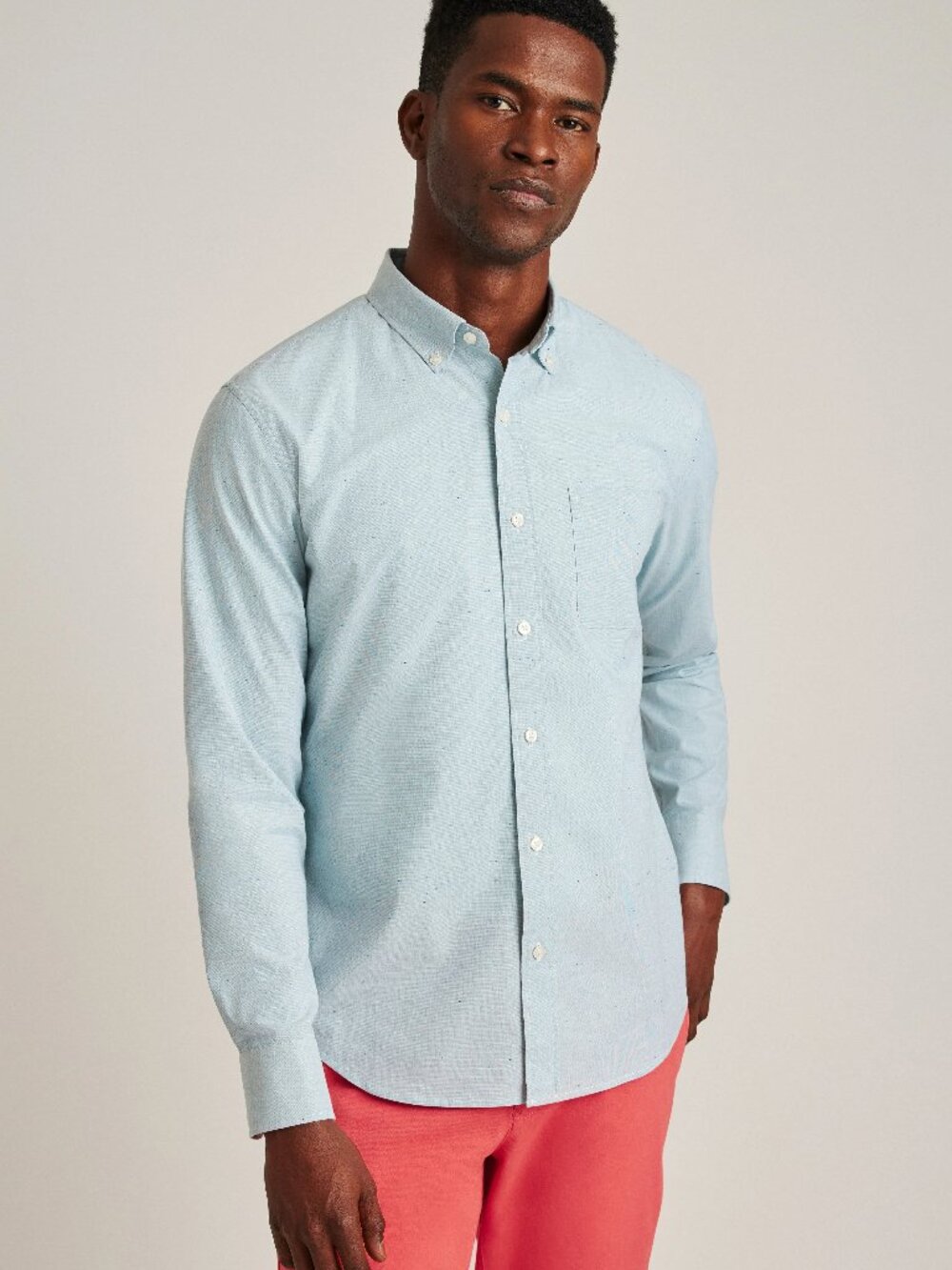Bonobos Blue Texture Stretch Long Sleeve Shirt/8492